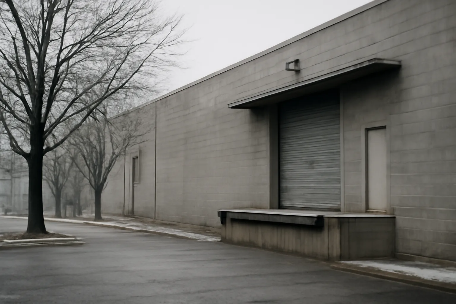 Industrial building in Wilmington Delaware under overcast sky representing absent NOR facility